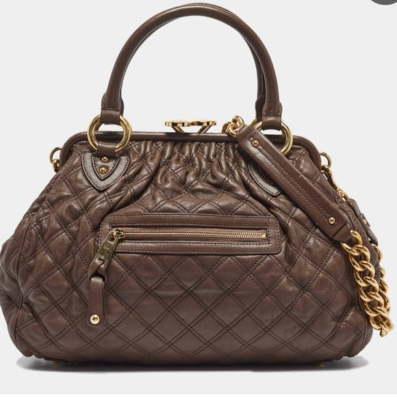 Marc Jacobs Handbags - Marc Jacobs Stam Brown Quilted Satchel